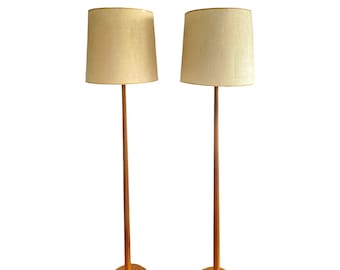Pair (2) of Swedish Teak Floor Lamps by Uno and Osten Kristiansson, 1960s