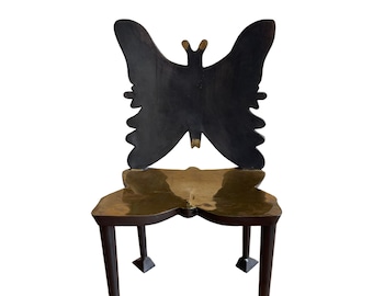 Custom Surrealist Organic Modern Mariposa Bronze Chair