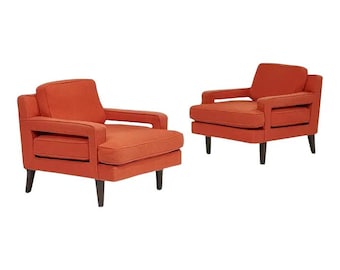 1950s Pair of Edward Wormley for Dunbar Lounge Chairs
