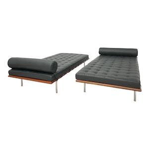Pair (2) of Barcelona Daybeds by Ludwig Mies Van Der Rohe for Knoll
