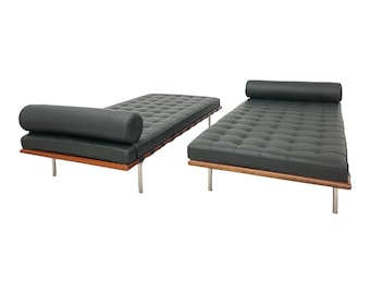 Pair (2) of Barcelona Daybeds by Ludwig Mies Van Der Rohe for Knoll