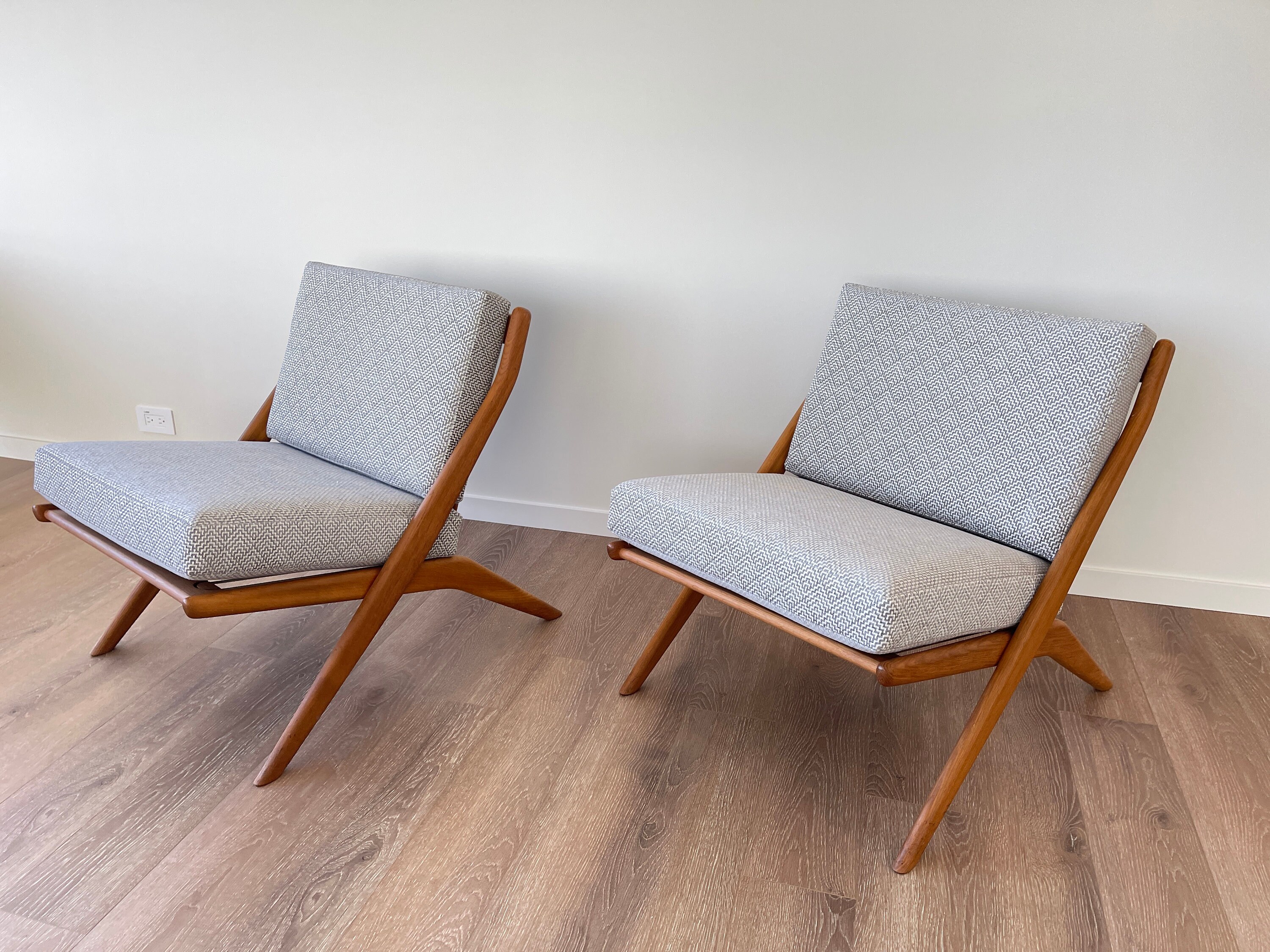 Pair (2) of Folke Ohlsson for Dux Scissor Chairs, Sweden, 1960s - Etsy