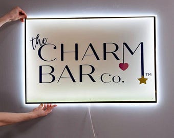 Custom Acrylic Bar Sign, Business Logo Sign, Logo Acrylic Business Signage, Wall Hanging Business Office Logo Sign,Door Office Wall Sign