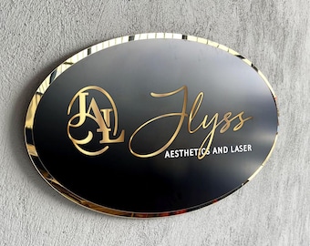 Custom Cut Logo Sign | Acrylic Business Sign | Beauty Studio Sign | Acrylic Reception Logo Decor | Office Sign | Your business Wall Logo