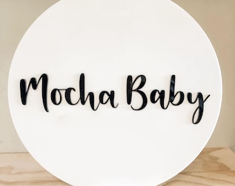 Digital Business Logo Sign Template, Acrylic Sign Template, mocha baby eps - Instant Download