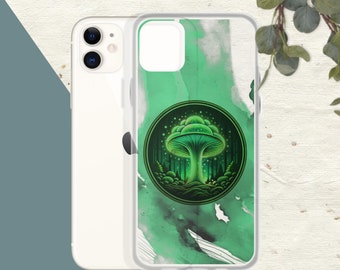 Clear Case For iPhone 15 14 13 12 11 X XS XR 7 8 SE 2022 Fungal Mushroom Growth Art