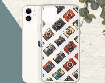 Funda para iPhone con cámara vintage: regalo de fotógrafo retro