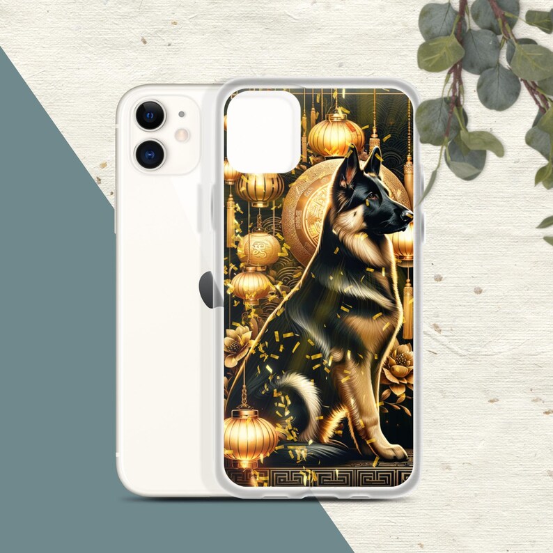 German Shepherd Lunar Festivity: Prosperity Lanterns Phone Case for iPhone®