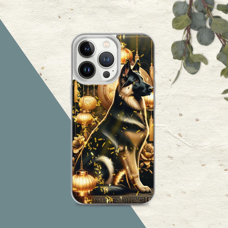 German Shepherd Lunar Festivity: Prosperity Lanterns Phone Case for iPhone®