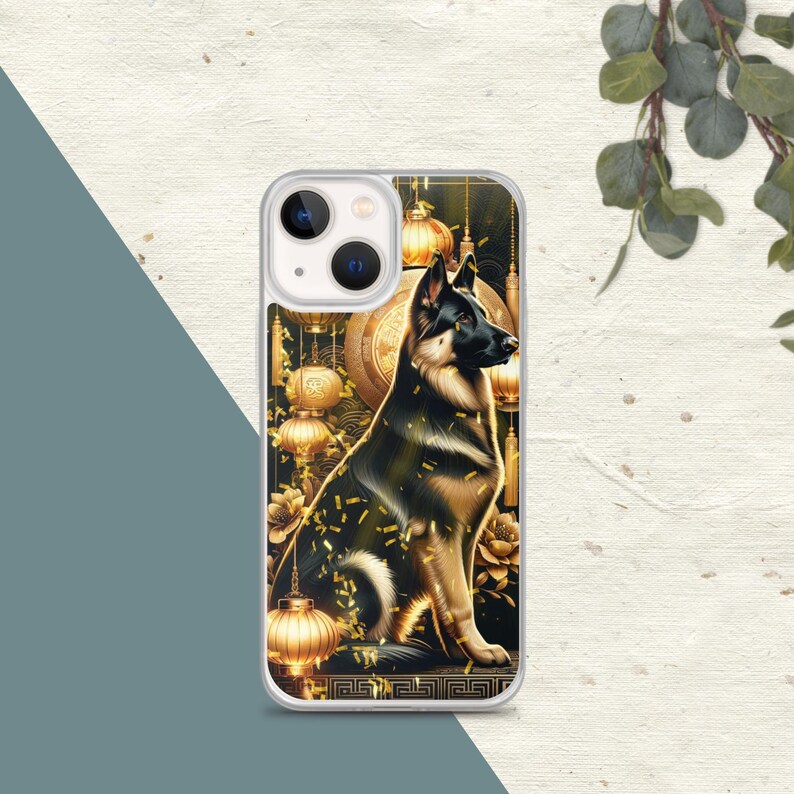 German Shepherd Lunar Festivity: Prosperity Lanterns Phone Case for iPhone®