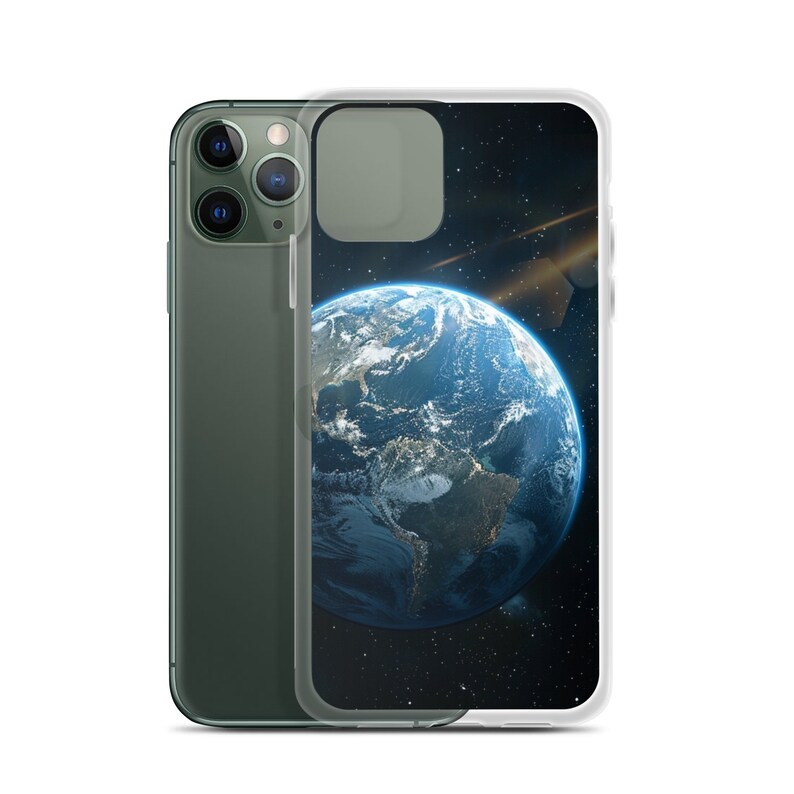 Aesthetic Clear case for Iphone | Earth from space for iPhone 15 14 13 12 11 X XS XR 7 8