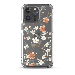 Floral Pressed Design iPhone Case: Elegant Clear Cover