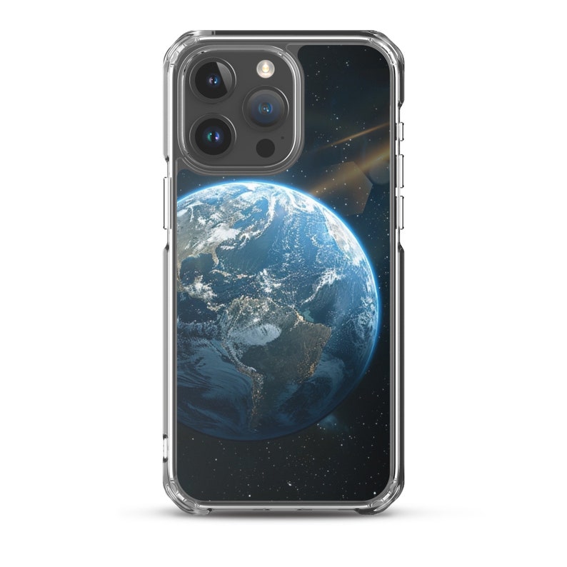 Aesthetic Clear case for Iphone | Earth from space for iPhone 15 14 13 12 11 X XS XR 7 8