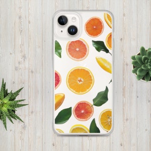 Citrus Splash Clear iPhone Case: UV Printed Design