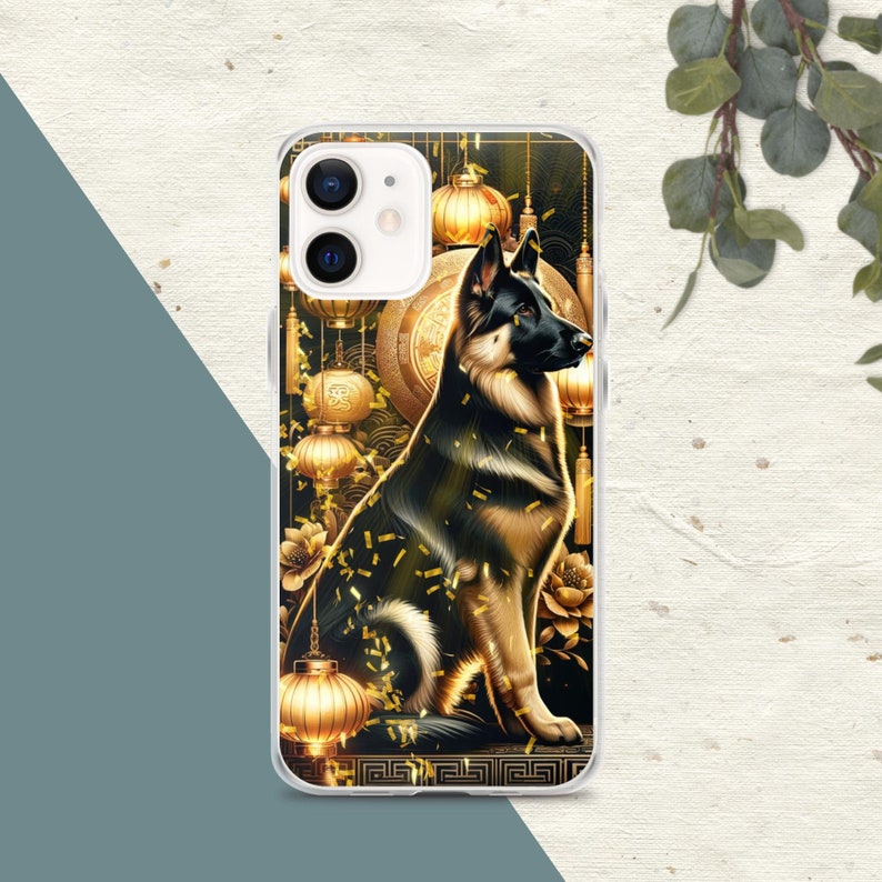 German Shepherd Lunar Festivity: Prosperity Lanterns Phone Case for iPhone®