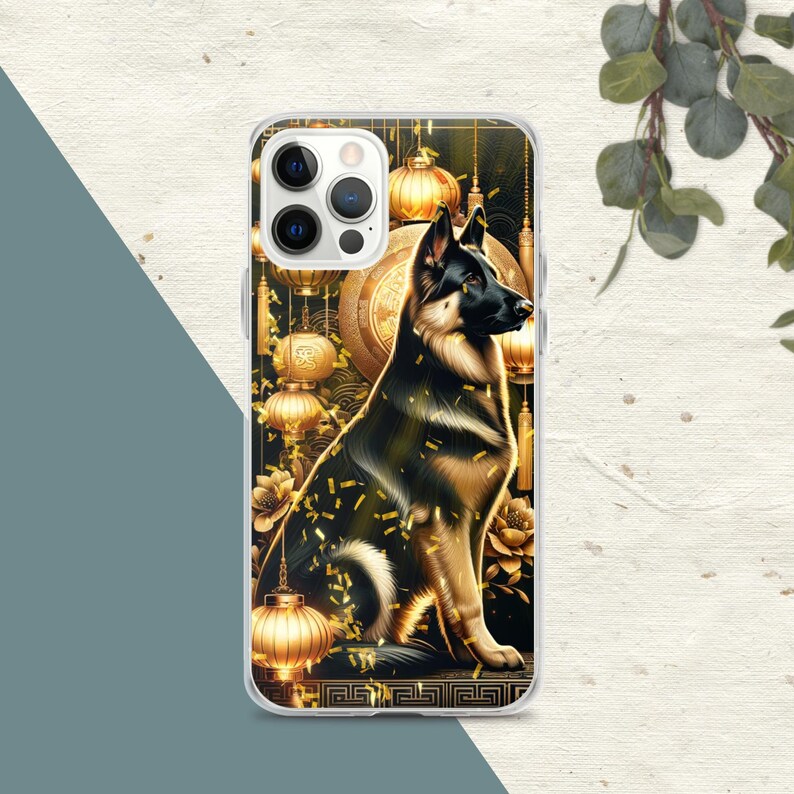 German Shepherd Lunar Festivity: Prosperity Lanterns Phone Case for iPhone®