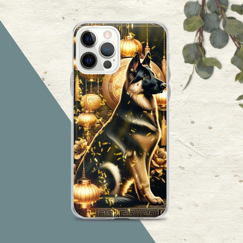 German Shepherd Lunar Festivity: Prosperity Lanterns Phone Case for iPhone®