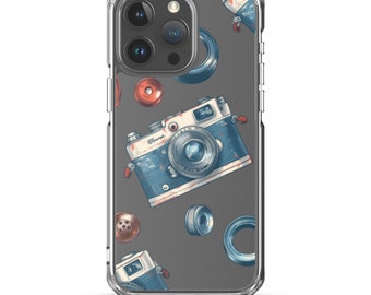Funda para iPhone con estampado de cámara vintage: regalo de fotógrafo retro