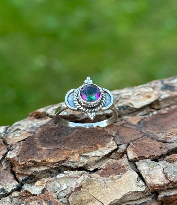 Bracelet Ethnique En Argent 925 Avec Topaze Poire - Pierre Naturelle, Neuf, Style Artisanat Indien