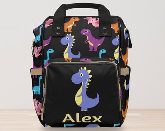 Bolsa de pañales personalizada Tote regalo para baby shower dinosaurio bolsa de pañales mochila niño mochila regalo para nueva mamá regalo personalizado bolsa de pañales niño