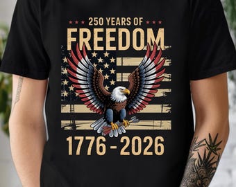 250th America Anniversary Shirt, Vintage Independence Day T-Shirt, 4th of July Shirt, Patriotic Gift