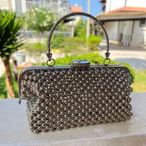 Perlen Tasche, Handgemachte Handtasche, einzigartige Festival Crossbody Vintage Perlen Tasche, Elegante Abend Clutch, 1920er Jahre inspirierte Handtasche