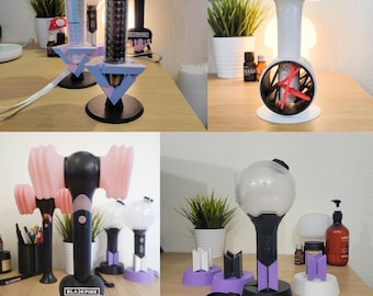 Original Design Custom K-Pop Light Stick Holder Stand for Blackpink, Seventeen, Stray Kids, BTS