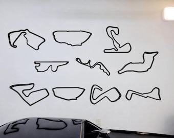 3D-Printed International Race Track with Elevation Wall Art: Man Cave Decor
