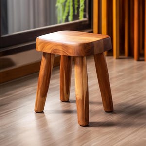 Farmhouse Solid Teak Shower Bath Spa Wood Shower Seat for Indoor Use Foot Stool Side Table Water Resistant Rustproof Hardware Bathroom Decor