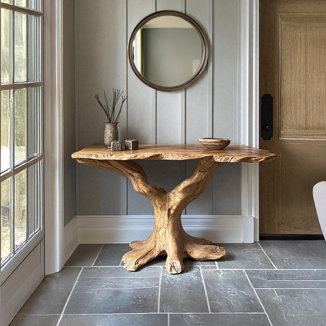 Modern Console Table Rustic Console Table Narrow Entryway Table Wood ...