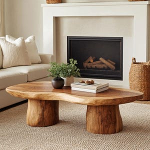 Reclaimed wood side table modern solid wood coffee table rustic end table farmhouse live edge table living room table living room decor