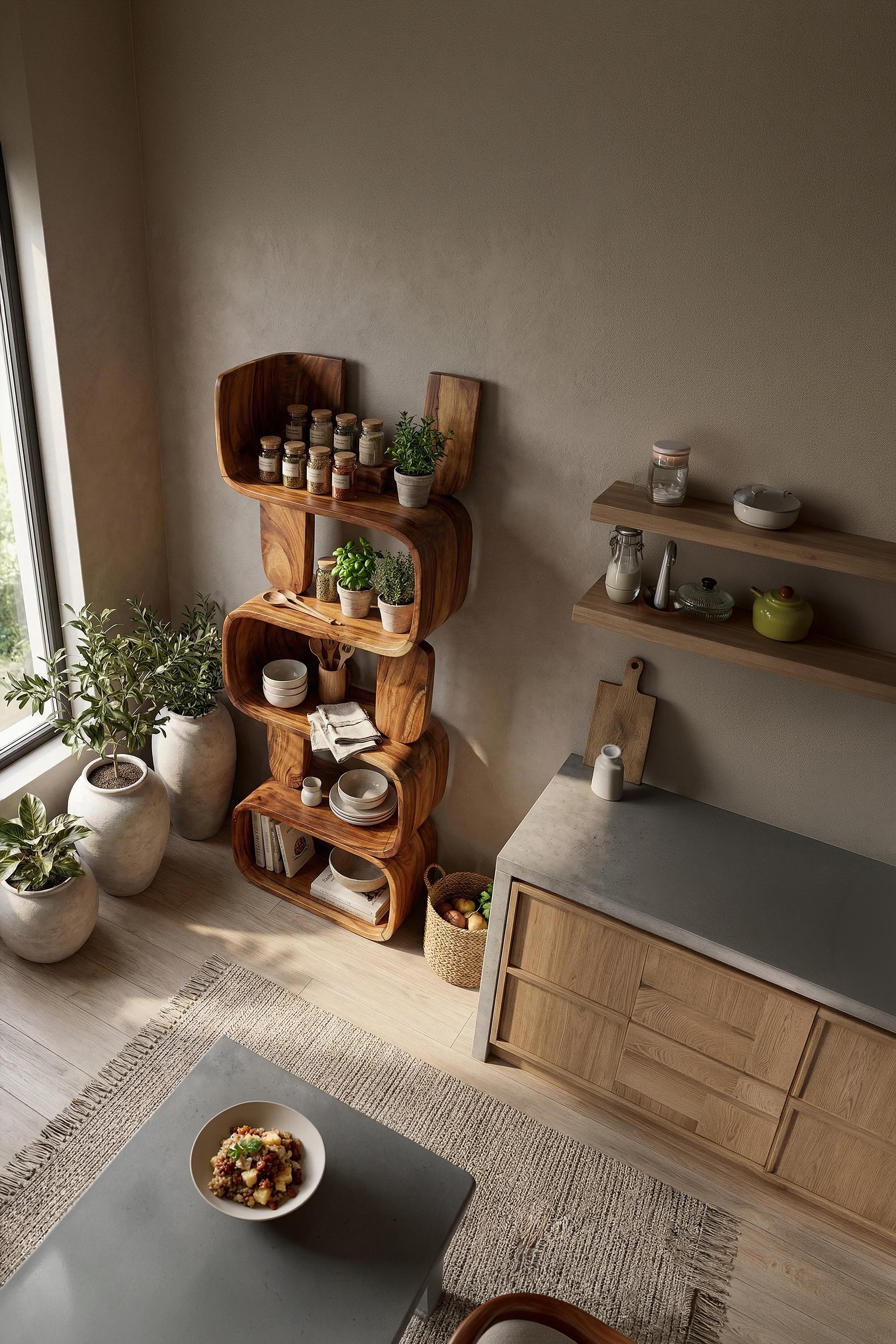 Reclaimed Room Divider Solid Wood Bookshelf Handcrafted Display Shelf ...