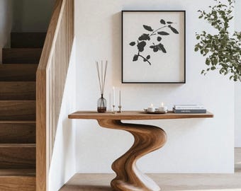 Handcrafted refined wall table reclaimed wood console table rustic wooden entry way table console furniture unique home decor