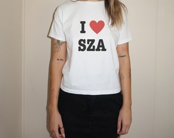 I Love SZA Baby Tee | SZA Shirt, SZA Merch, Y2k Baby Tee, Gifts for Her, Artist Tshirt, Music Apparel, I Love Shirt