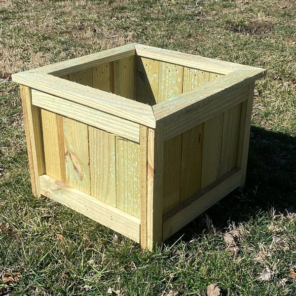 Rustic Wood Planter Box