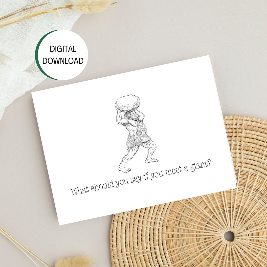 Printable Dad Joke Card, Giant, Dad Jokes, Card for Her, Card for Him ...