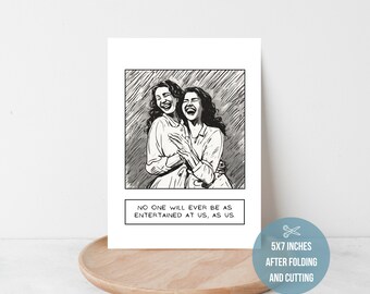Funny Best Friend Card, Printable Best Friend Card, Card for Her, Friendship, Card for Best Friend, Bestie, Instant Download, PDF