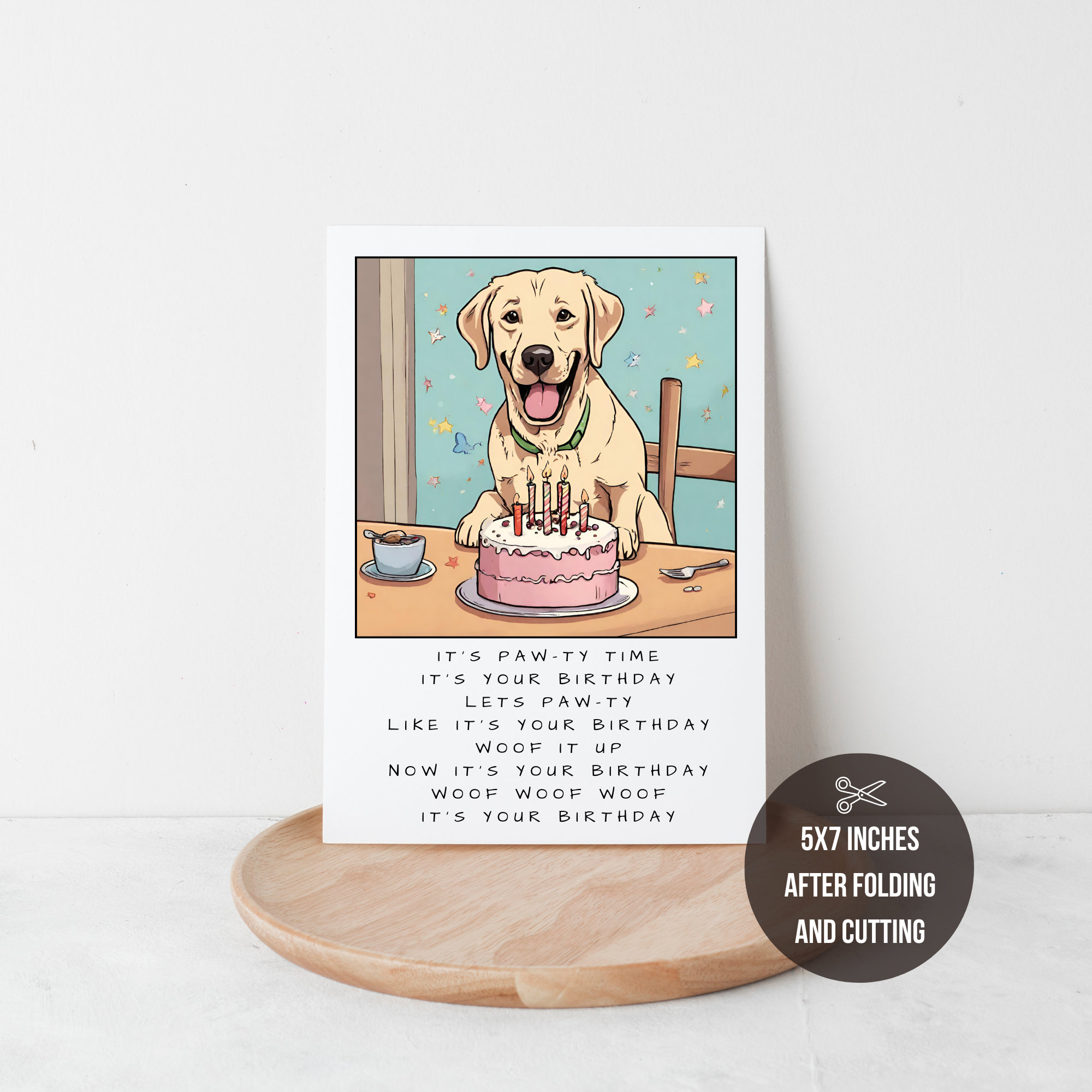 Funny Dog Birthday Card, Card for Her, Card for Him, Birthday Card for ...