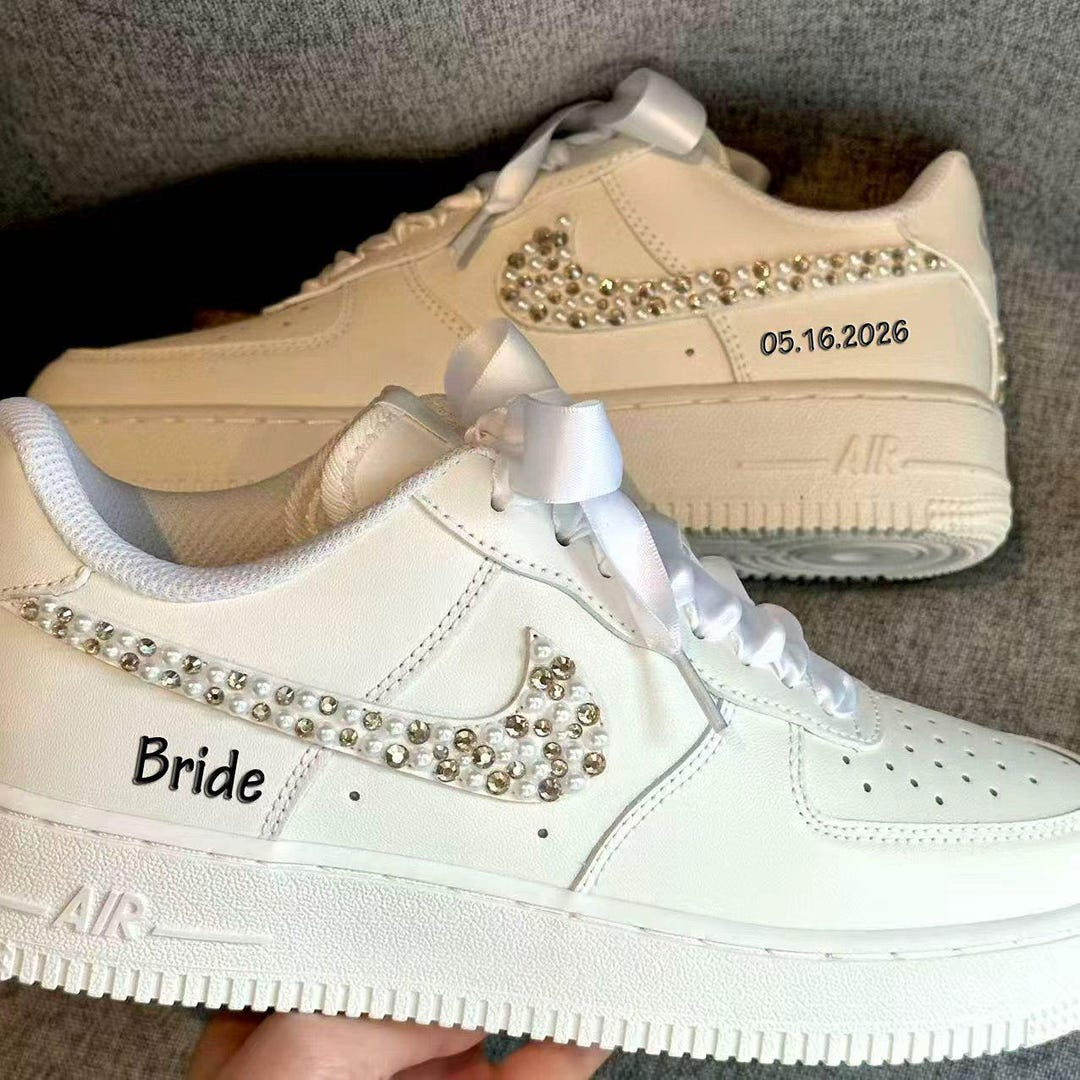 Personalized Rhinestone Pearl Wedding Shoes / Custom Wedding Bride ...