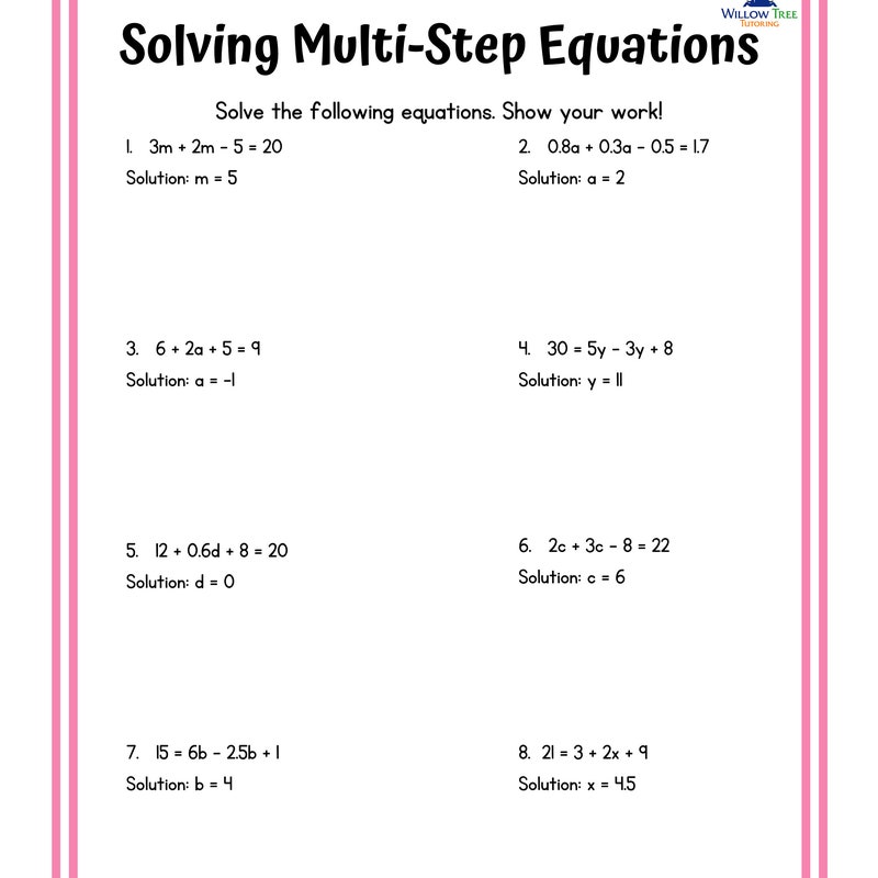 3/5 1/10 2 En El Algebra - Etsy Australia