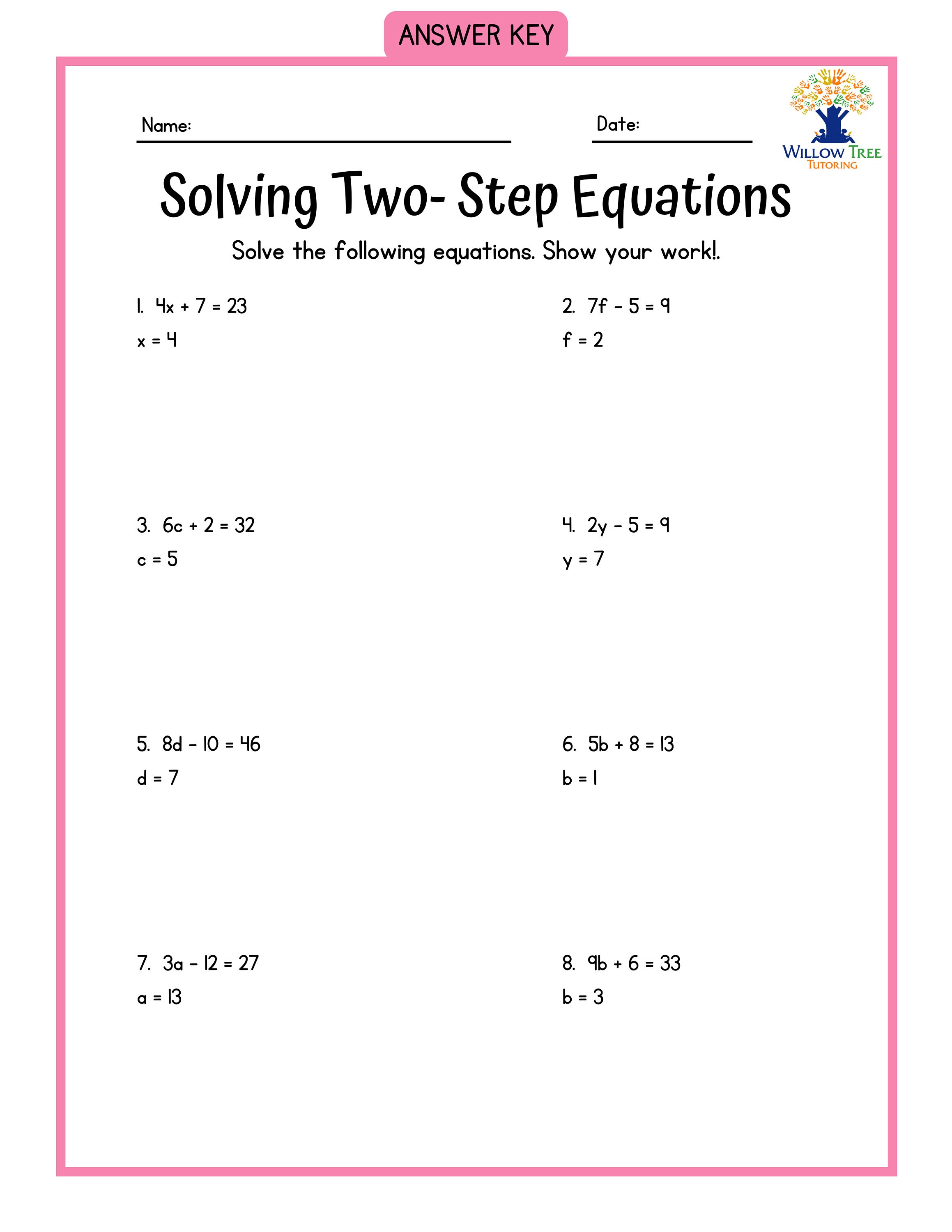 Colorful Solving Multi-step Equations Tiered Worksheets - Etsy