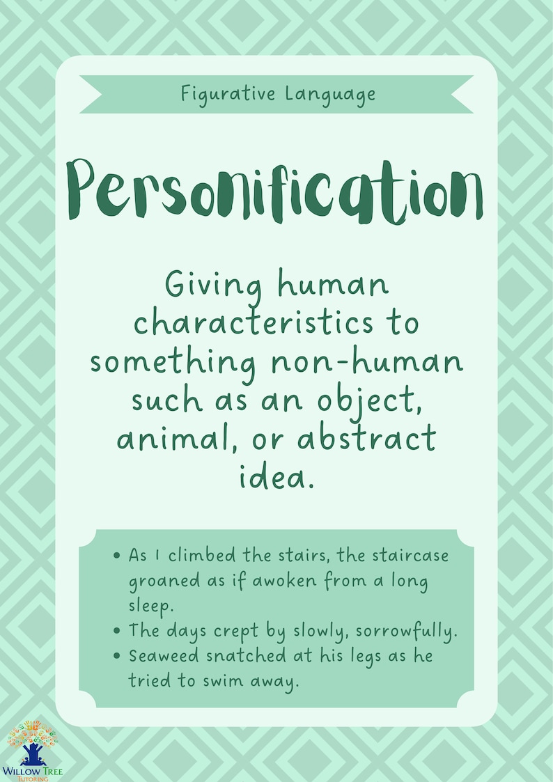 Pastel Multi-color English Figurative Language Classroom Poster Series ...