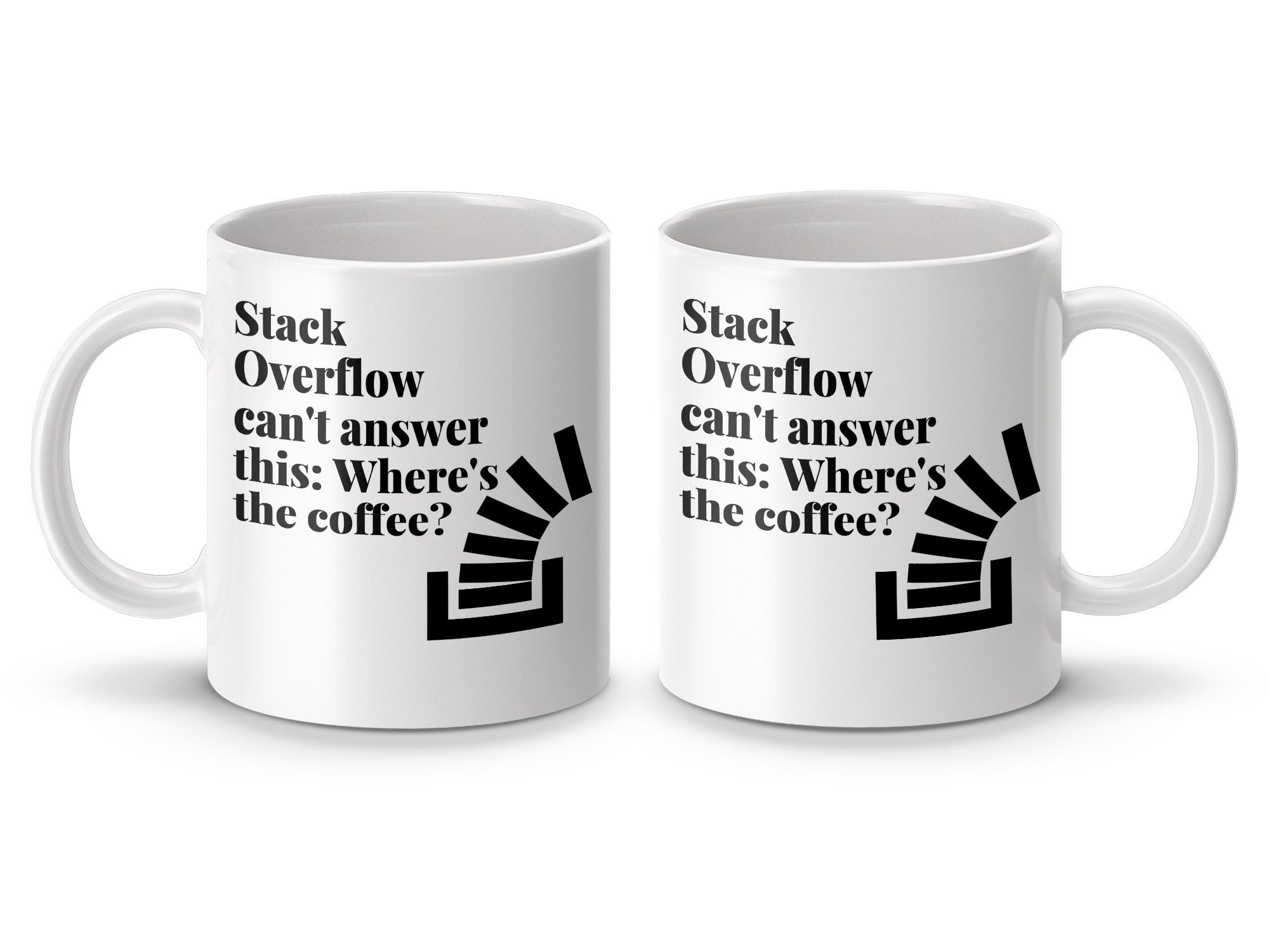 Stack Overflow, Programmer Mug, Coder Mug, Office Mug, Developer ... image.