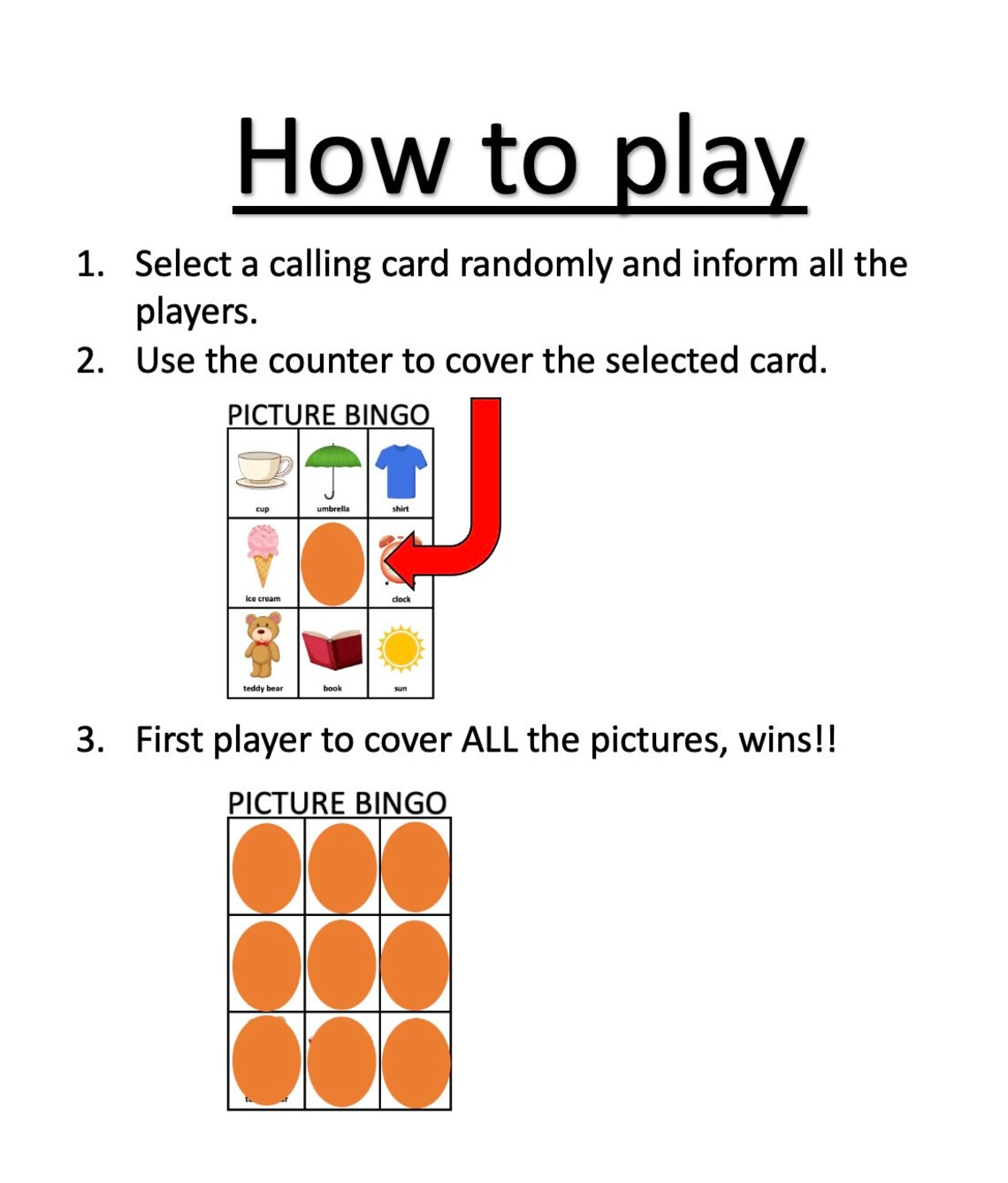 Printable Picture Bingo - Etsy