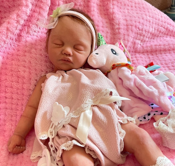 Bebé Reborn Silicona Completa LUNA – Ecoflex Platinum Doll | Full Body Silicone Reborn Baby Girl – Handmade Realistic Art Doll