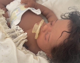 ZOE ETHNIC – Platinum Silicone Reborn Baby Boy or Girl | MJReborn High-End Collector Doll by Isabel Arango | Realistic Biracial Reborn