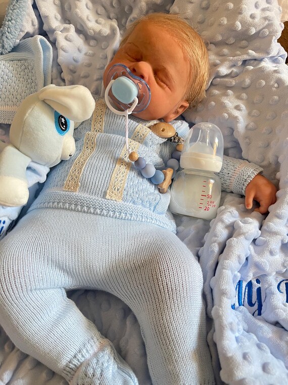 Reborn Baby Silicona Platino 50 cm / 19.7”–Niño o Niña–Hecho a Mano–Muñeca Artística Realista/Handmade Full Body Platinum Silicone Baby Doll