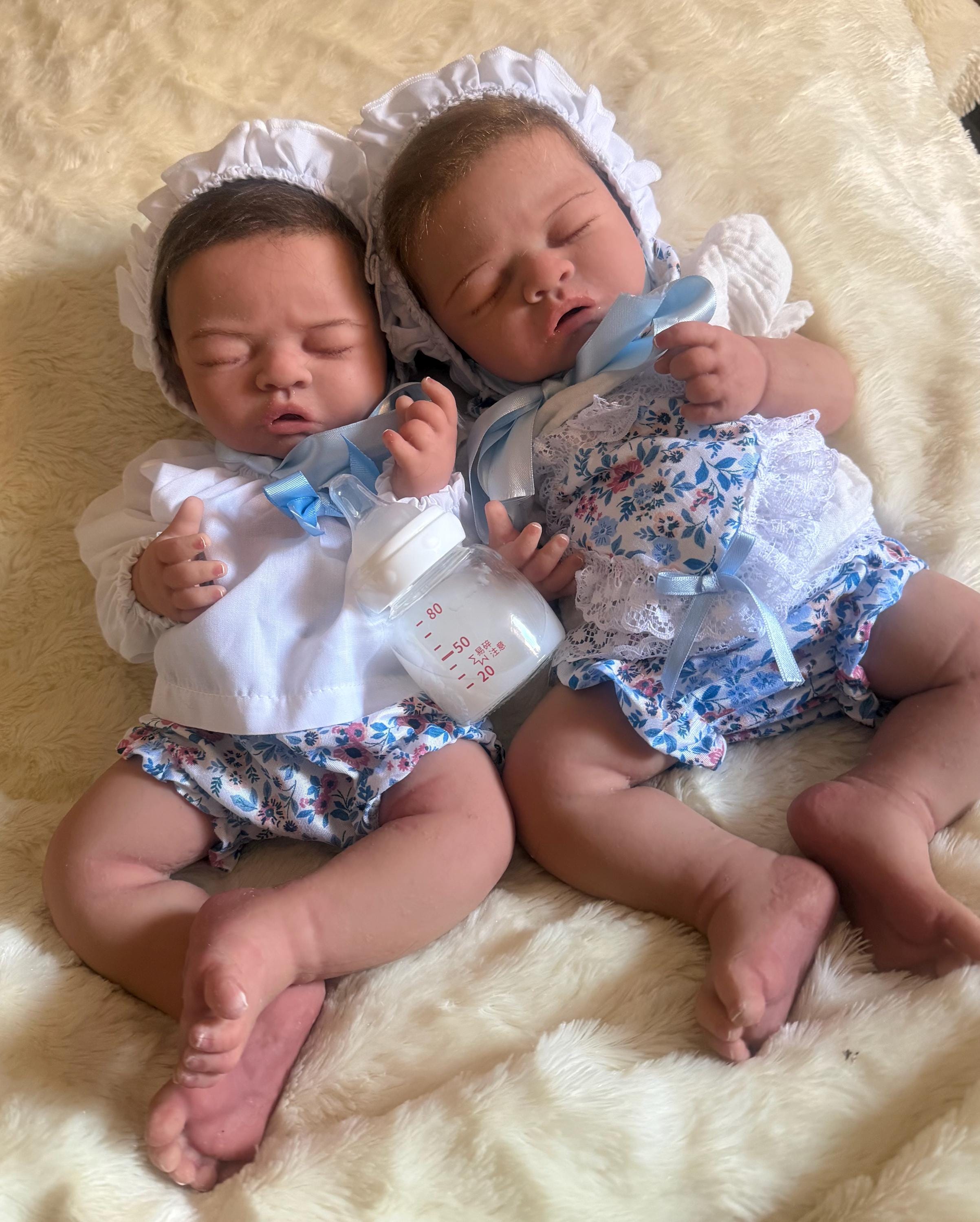 ★新品★リボーンドール フルシリコン 双子ちゃん☆男の子＆女の子 15cm フルボディシリコン製リボーンドール（双子） – ソフトプラチナ