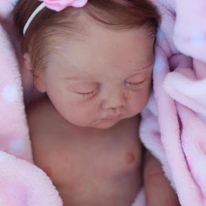 Bebé Reborn Silicona Completa LUNA – Ecoflex Platinum Doll | Full Body Silicone Reborn Baby Girl – Handmade Realistic Art Doll imagen 14