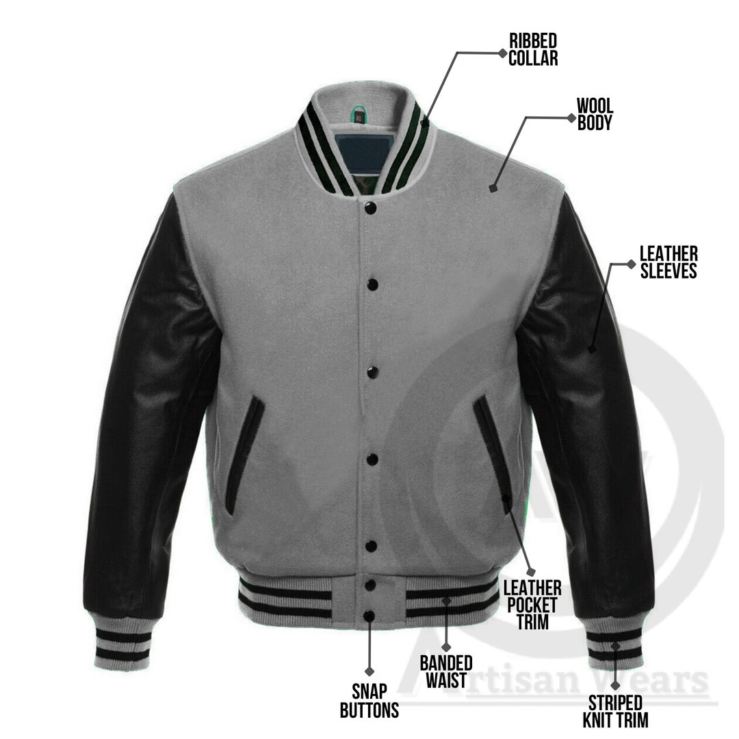 タグ付き　A leather varsity jacket sizeM タグ付きA leather varsity jacket sizeM